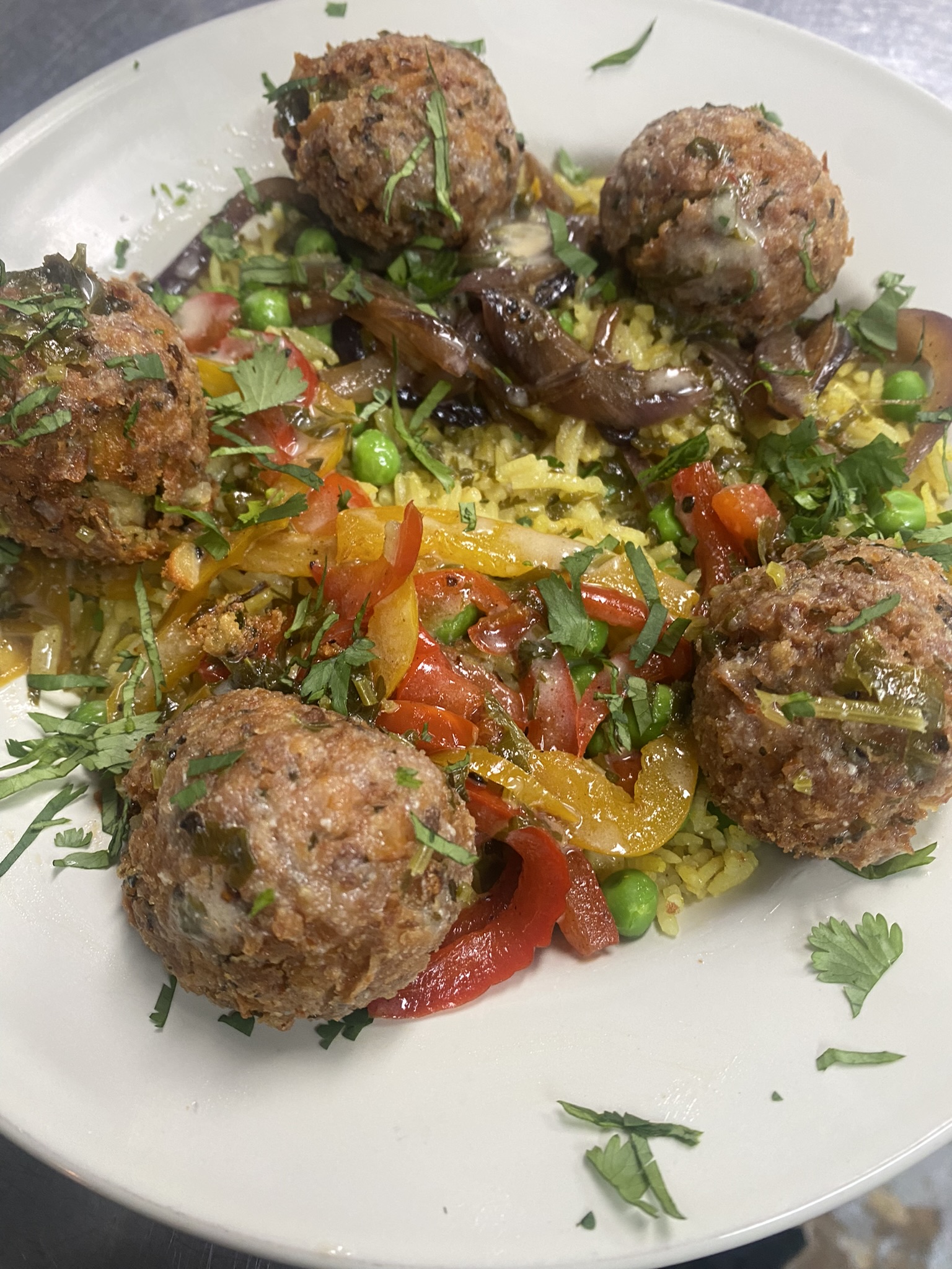 Falafel bowl prepared by Gaetano Mazza