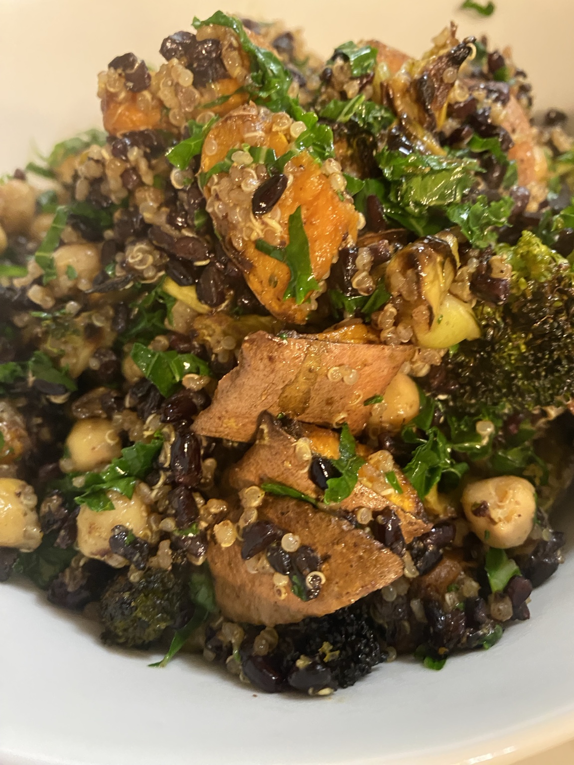 Quinoa and sweet potato bowl prepared by Gaetano Mazza